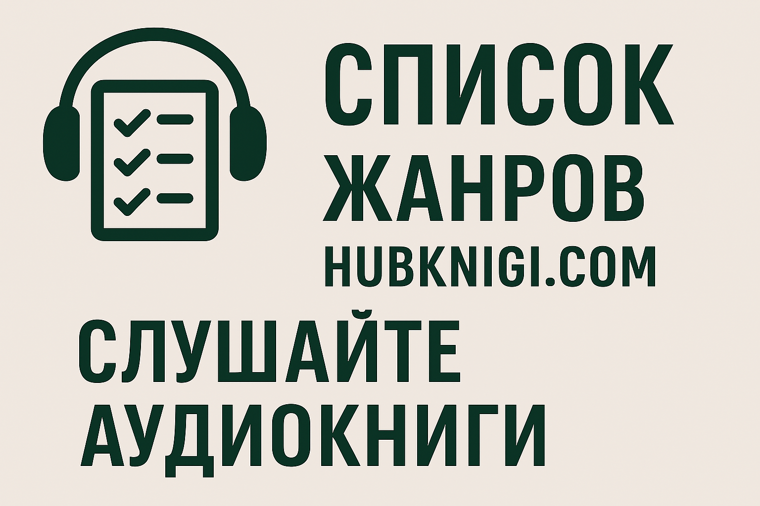 Список жанров аудиокниг - слушайте онлайн на hubknigi.com